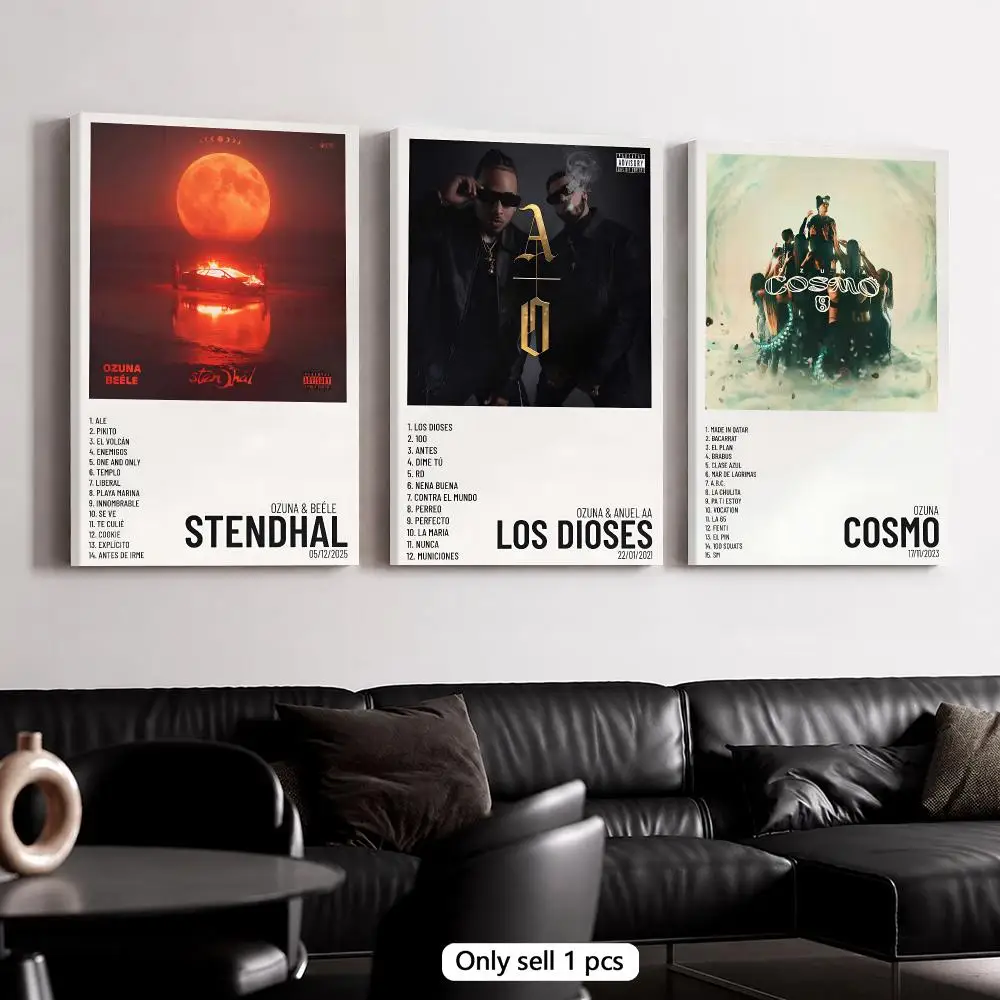 Singer O-Ozuna Album Cover Framed Wall Painting Canvas Poster Wooden Stretcher Frame Inner Frame Kit for Wall Art Painting