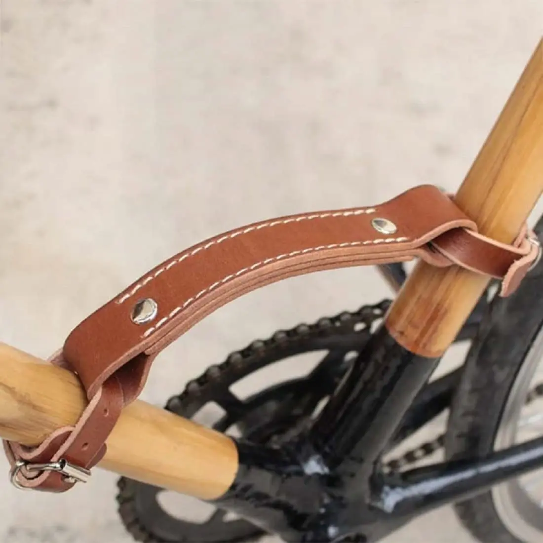 Top layer Leather Bike Handle Strap Bicycle Frame Carrying Lifter