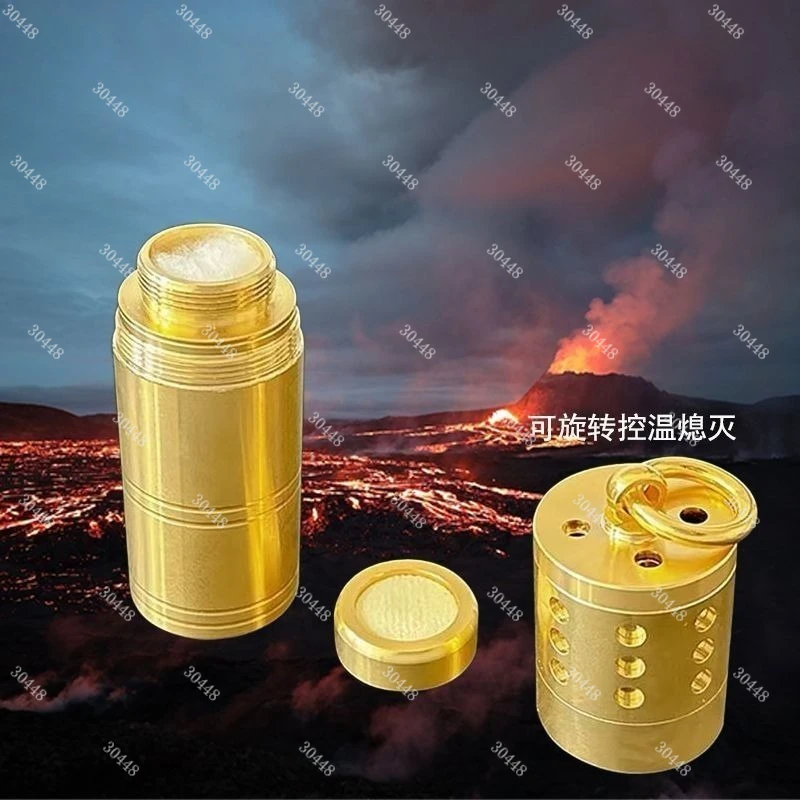 Vintage Solid Brass Hand Warmer With Adjustable Temperature Control Valve Refillable Fuel Catalytic Pocket Heater Full Gift Set