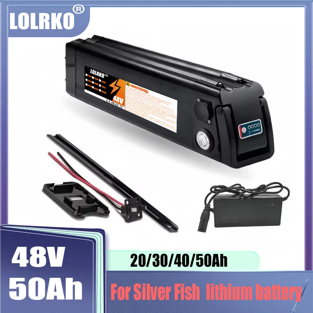 Air freight, 48V 50Ah, multiple capacity options, suitable for Silver Fish 250W-1000W motors, built-in BMS protection