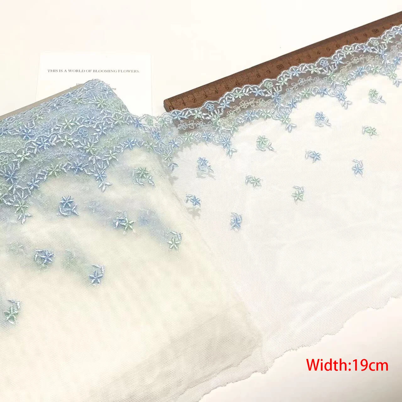 14-15Yards Wholesale of Colorful Mesh Embroidery Lace Trim, DIY Needlework, Sewing Doll Dress, Clothing Material , 4-20cm,213