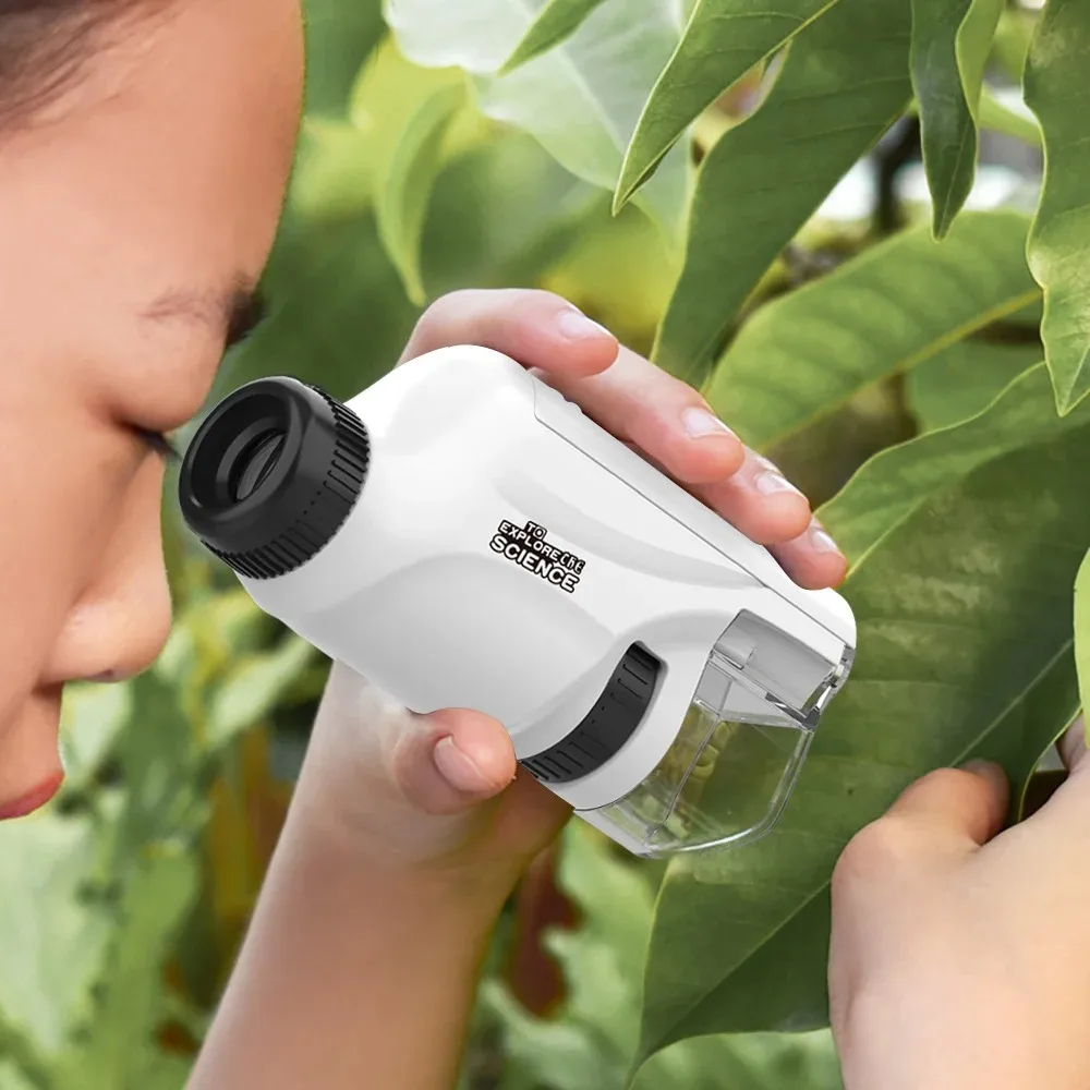 XC Microscope 60-120x Lab Handheld Microscope Battery Powered Microscope With LED Light Kids Science Microscope