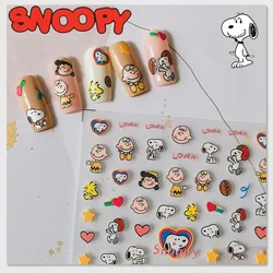 Snoopy Cartoon Nail Stickers Nails Art Decoration Accessories Decal Stickers Nail Supplies Nail Parts Fashion Waterproof Paste