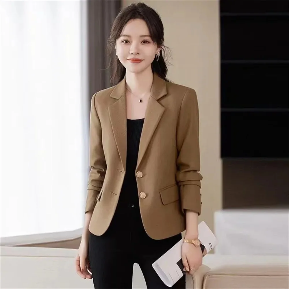 

Short Suit Jacket Women's Spring and Autumn new High-quality Temperament Korean Casual Small Suit Jacket Loose Coat Woman Coat