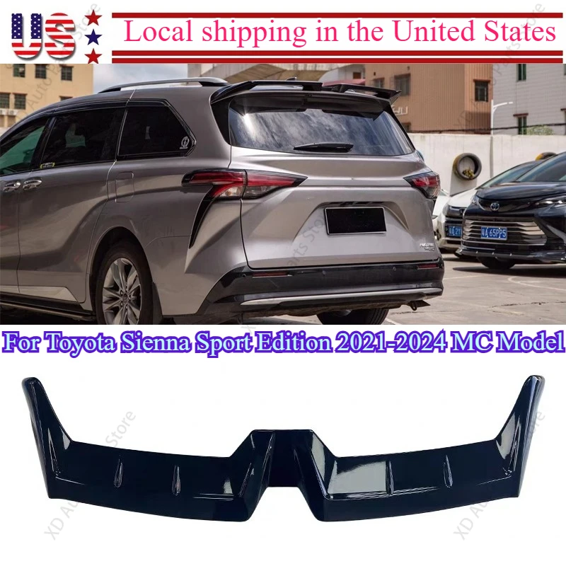 

MC Models Rear Roof Spoiler For Toyota Sienna Sport Edition 2021-2024 Wing Lip Tail Fin Body Kit Trim Tuning USA Local Warehouse