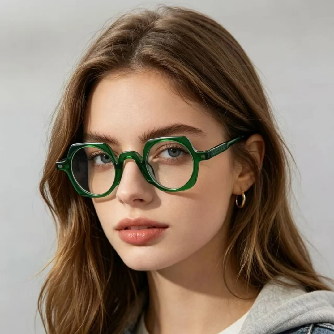 Vintage Round Acetate Glasses Frame Japanese Handmade Glasses Frame Men Women Fashion Eyeglasses High Quality Spectacles Frames