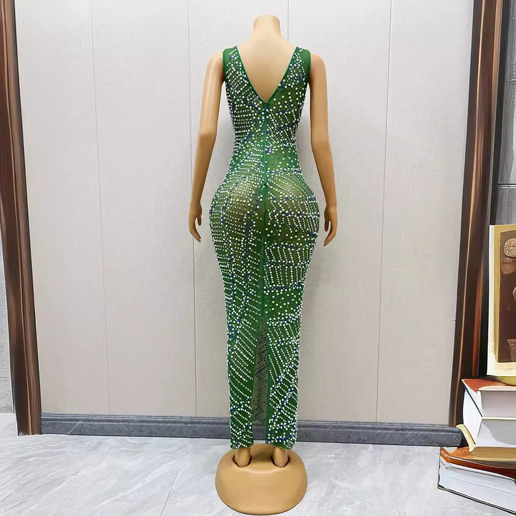 vestidos de mujer elegante para fiesta 2025, mouwloze lange avondjurk - diepe v, heupomslag, sexy slanke pasvorm, temperamentstijl