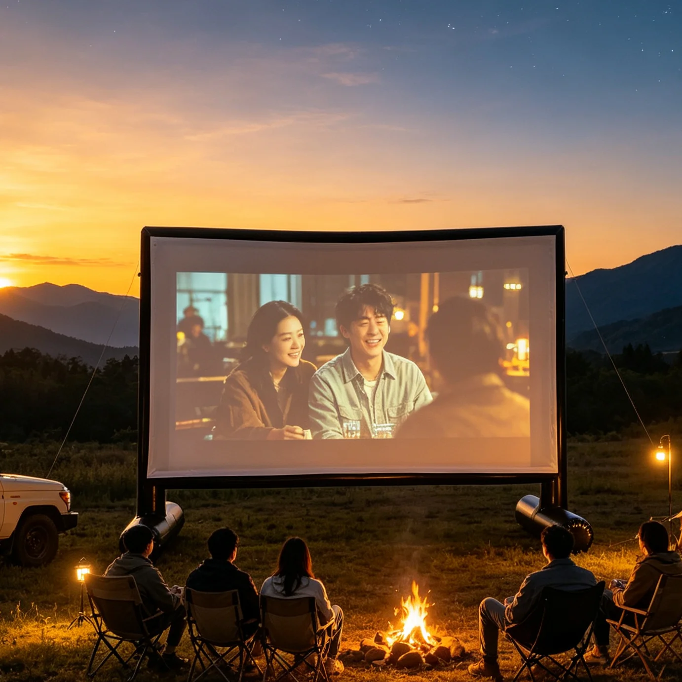 Portable Foldable Projector Ultra HD  Outdoor Cinema  custom