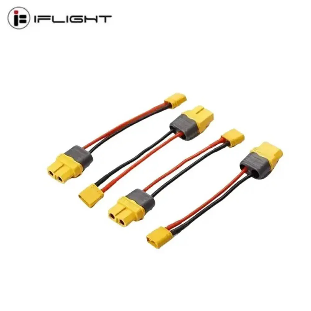 4PCS AMASS XT30 Male to XT60 Female Adapter - 100mm 16AWG Silicone Wire for RC Lipo Battery, Drone,RC Car,RC Boat,FPV Quadcopter