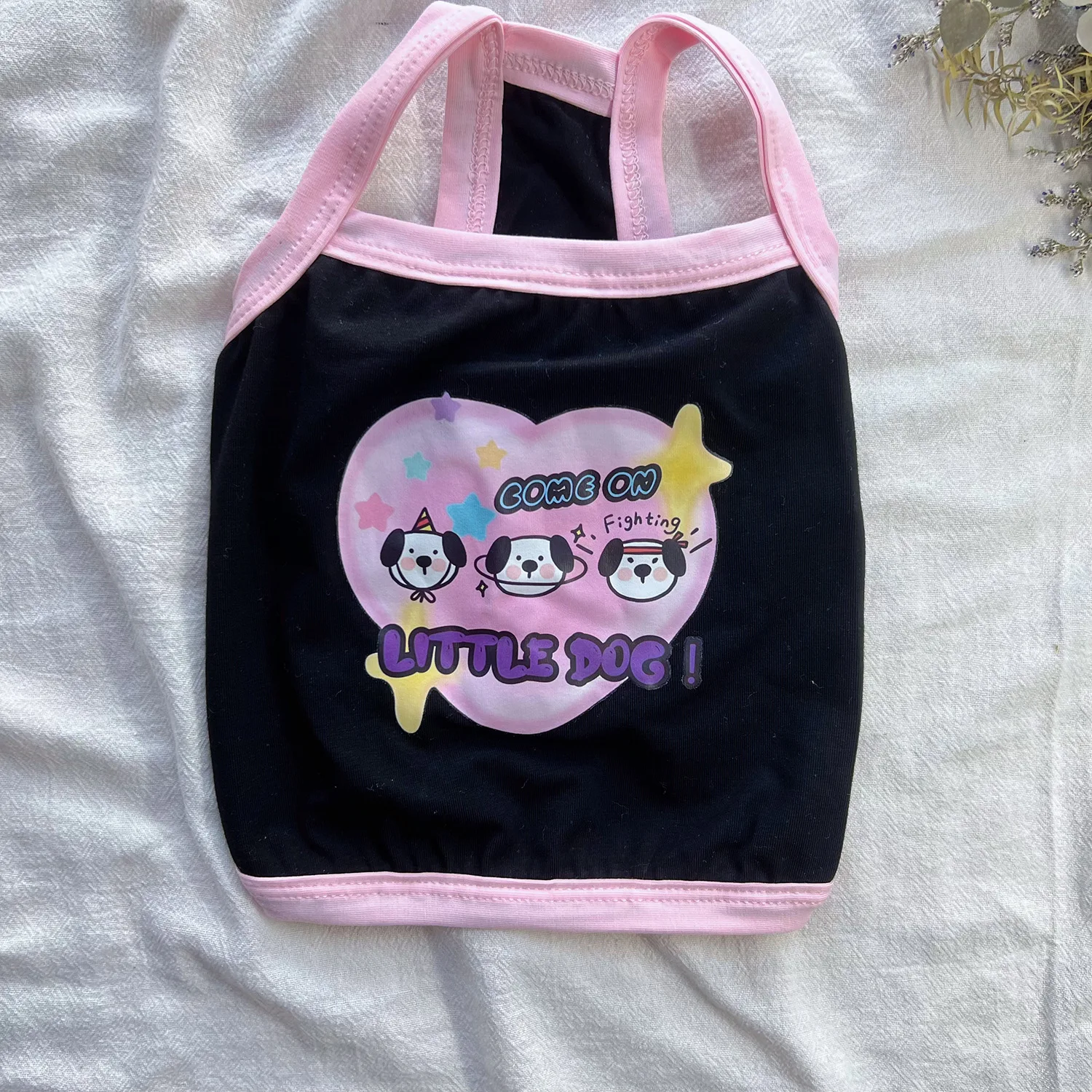 Pet Pure Cotton Camisole Spring Teddy Bear Cat and Other Cute Contrasting Color Camisole Puppy Clothes Dog Cooling Vest