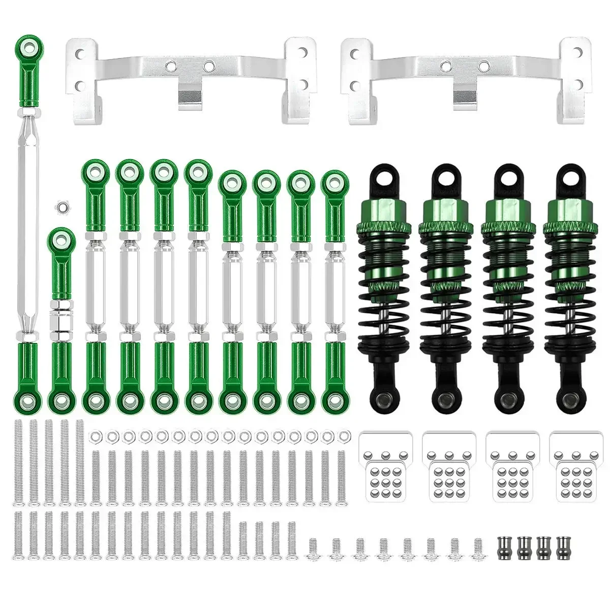 WPL C14 C24 MN D90 MN99S Metal Chassis Link Rod Pull Rod Mount Holder Shock Absorber Set RC Car Upgrades Parts Accessories