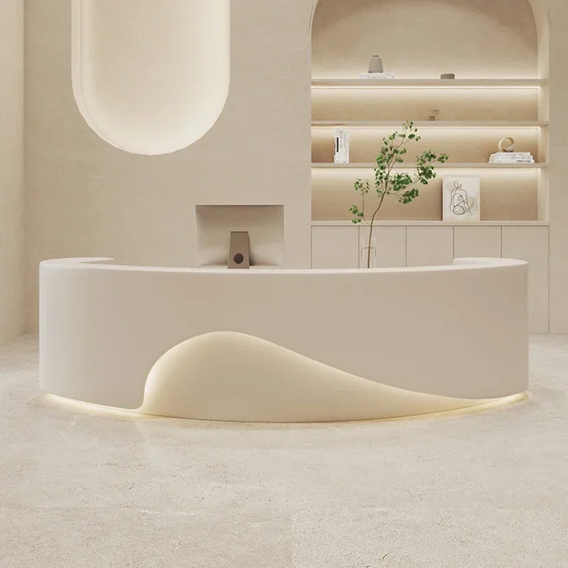 

Beauty Salon Table Reception Desks Checkout Counter Shop Customer Center Reception Desks Podium Mostrador Tienda Furniture