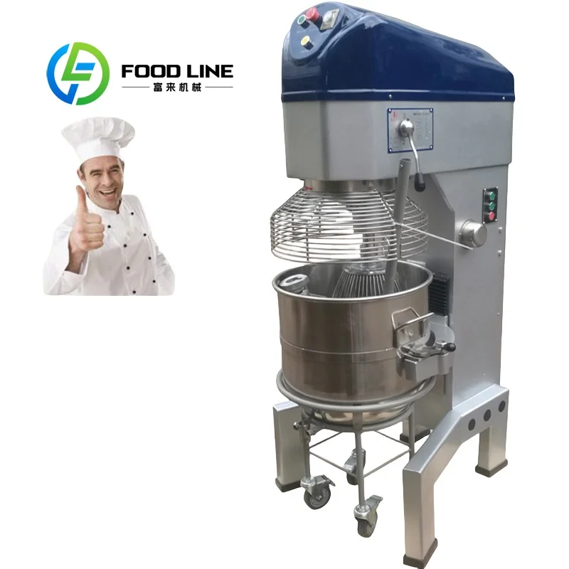 Customized Stainless Steel Commercial 10L 30L 50L Mixer Bakery Dough Mixer Heavy Duty Stand Planetary Food Mixer