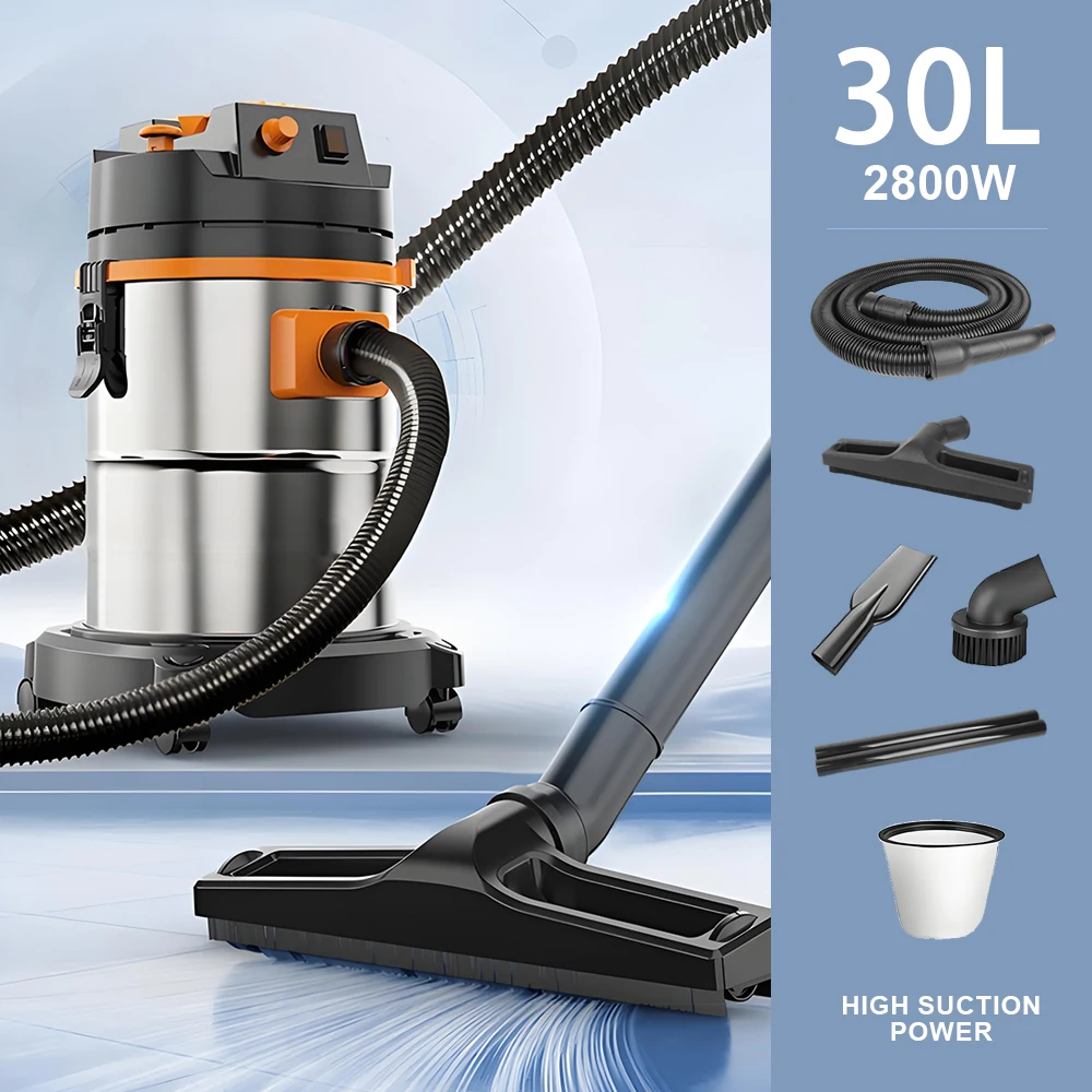 2800W Electric High Power Vacuum Cleaner for Household Car Wash Shop Industrial Use with Decoration Seam