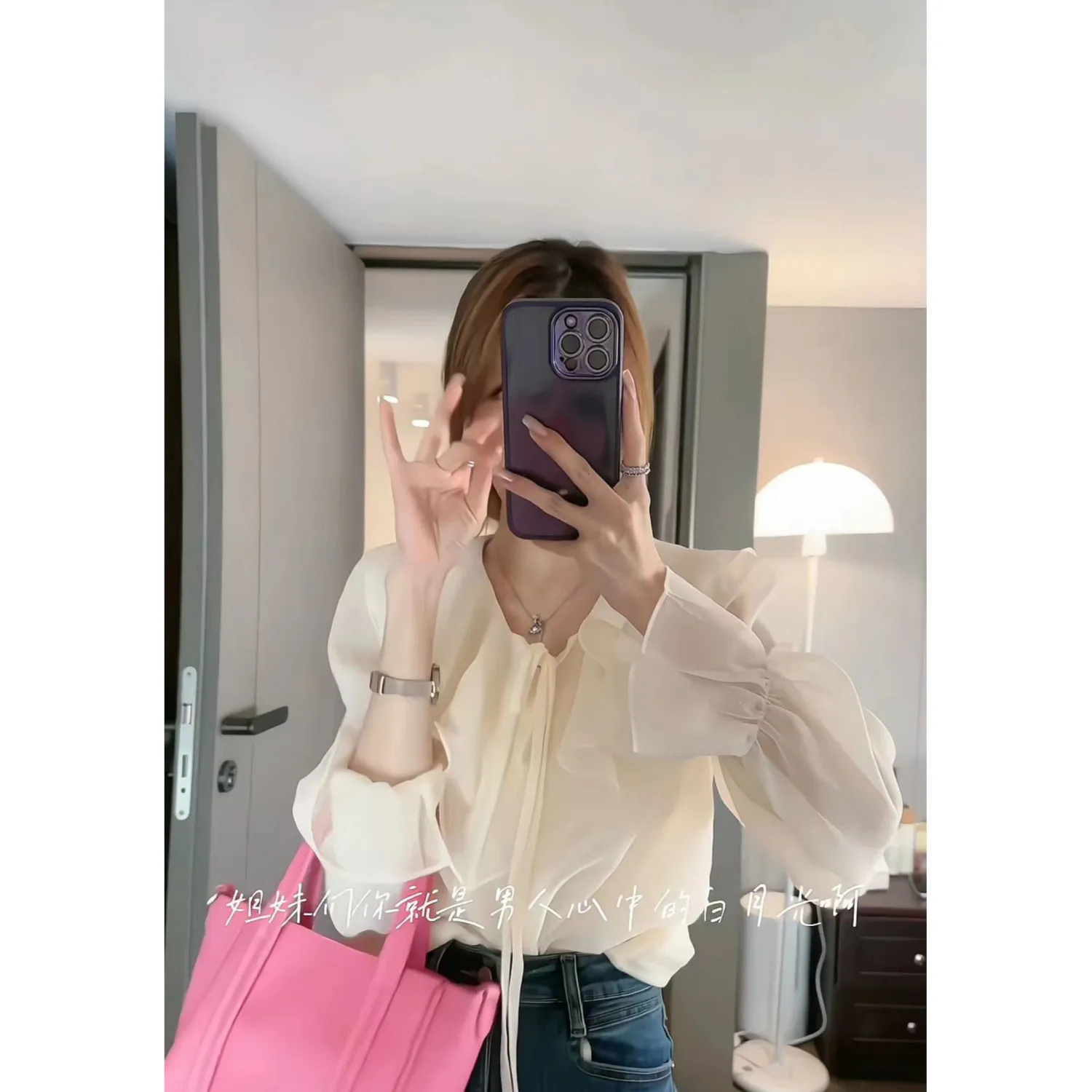 Western Style Age Reducing Sweet Chiffon Shirt for Women High-end Design Niche French Style Super Fairy Outfit Top