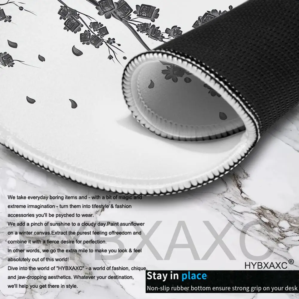 320X280 HYBXAXC Small mouse pad featuring white Japanese cherry blossoms Pad Computer Wireless Mouse Boy Girl Gift for CS DOTA