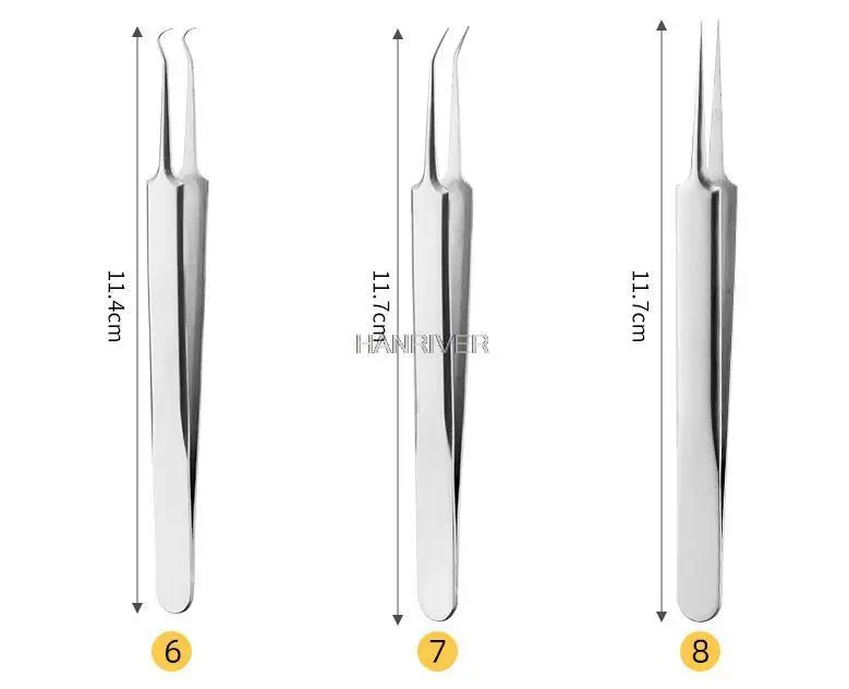 Kit per la rimozione della cellulite con estrattore di comedoni in acciaio inossidabile ultra affilato, pinzette per punti neri, raccoglitrice per acne e set di aghi per sebum