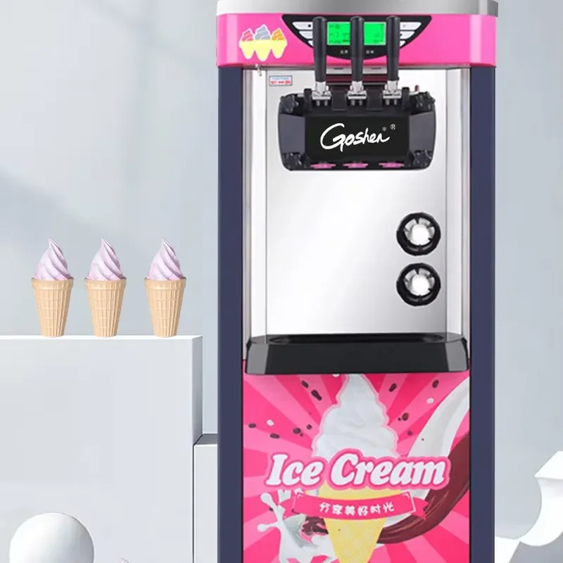 Commercial Ice Cream Machine Professional Custom Manufacturer Soft Serve Frozen Yogurt for Shop Restaurant Business Use