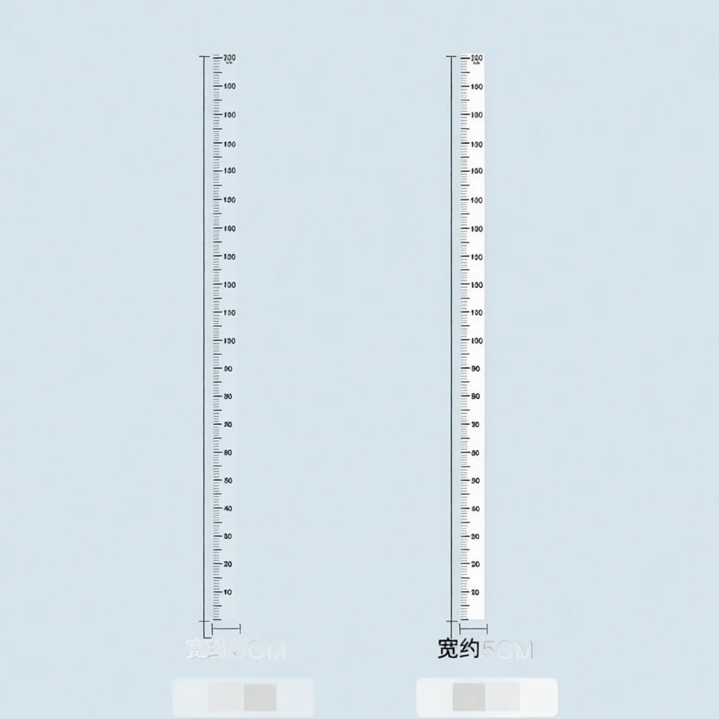 2M Growth Chart Sticker Adhesive Height Ruler For Children Nursery Room Decor Removable Precise Wall Measurement Supplies