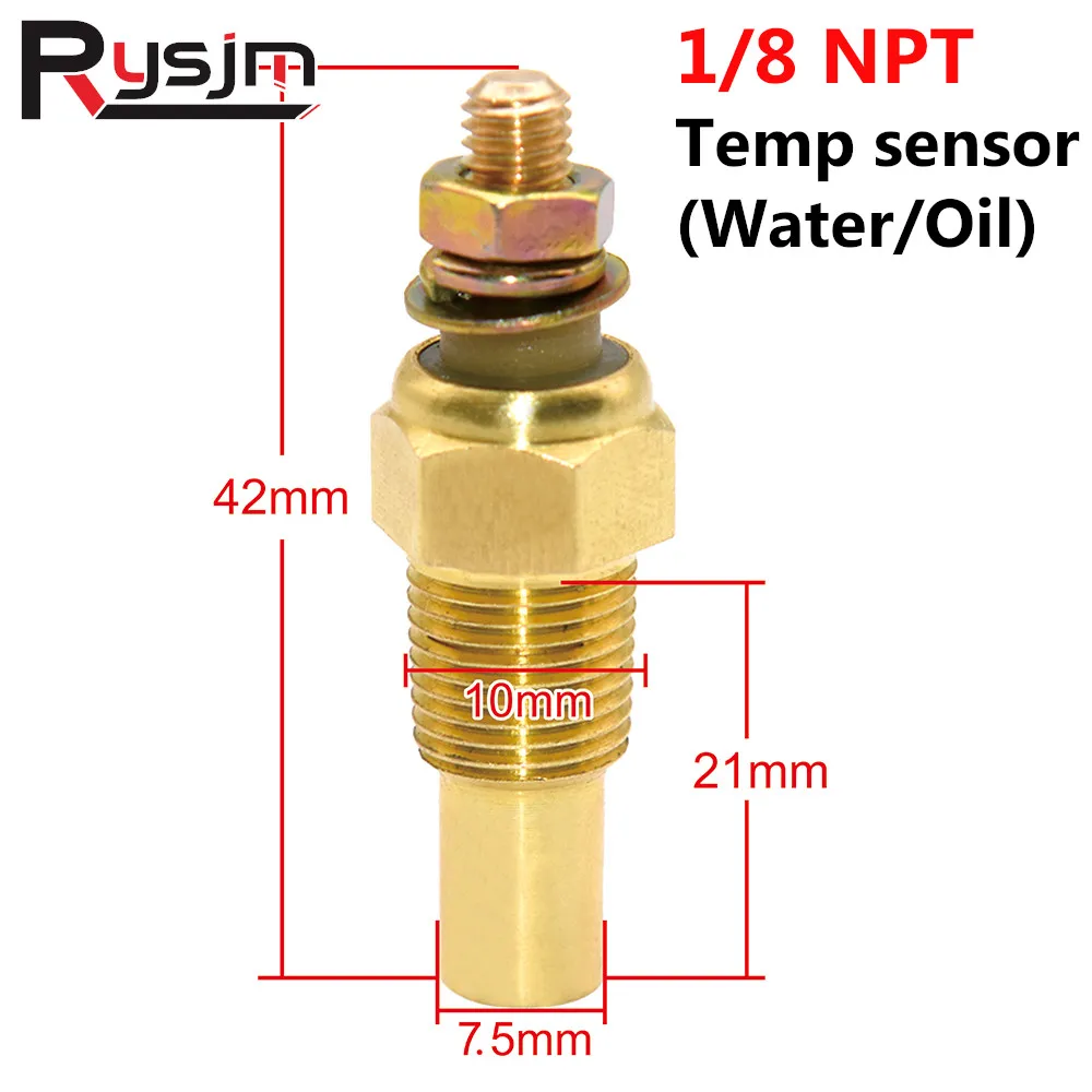 1PC Water / Oil Temp Temperature Sensor 1/8 NPT Electrical Temp Sender Transmitter Sending Unit Temp Sensors ﻿12V Racing Car