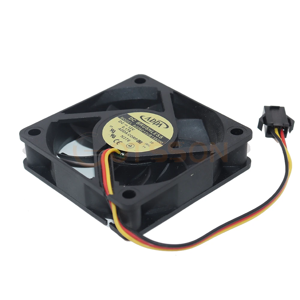 new ADDA AG06012UB159200 DC 12V 0.17A 60x60x15mm 3-Wire 6cm Server Cooling Fan