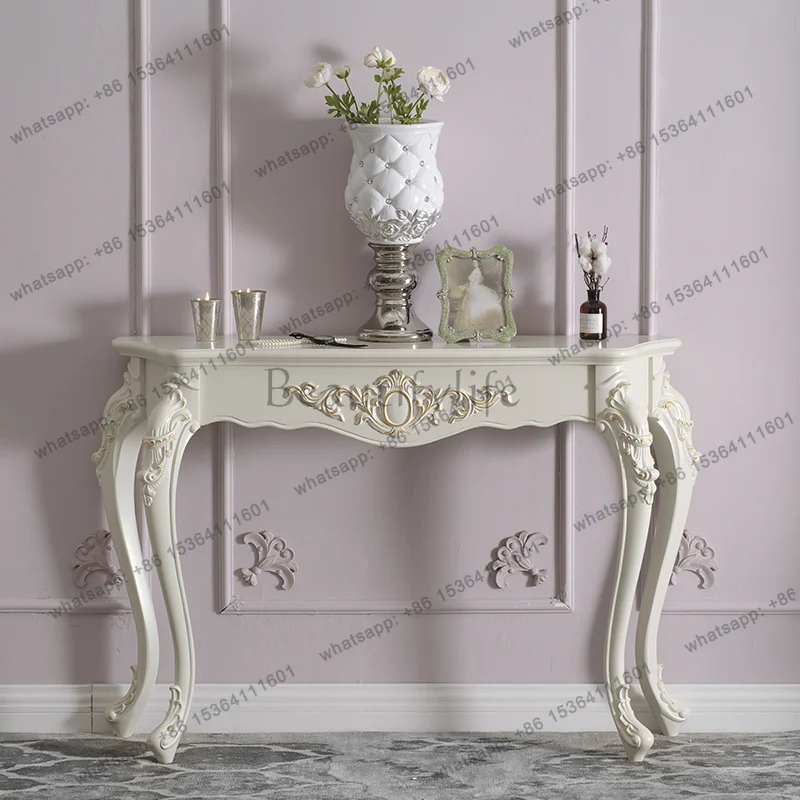 XX.European Classic Console Tables Roman Designer Luxury Antique Console Table Traditional Premium Console Meuble Furniture Home