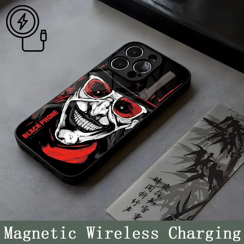 Horror Movie The Black Mouse Pad Strong Magnetism Glass For iPhone 16ProMax 14 15 13 12 15 11 Pro Max Plus Mini Coque