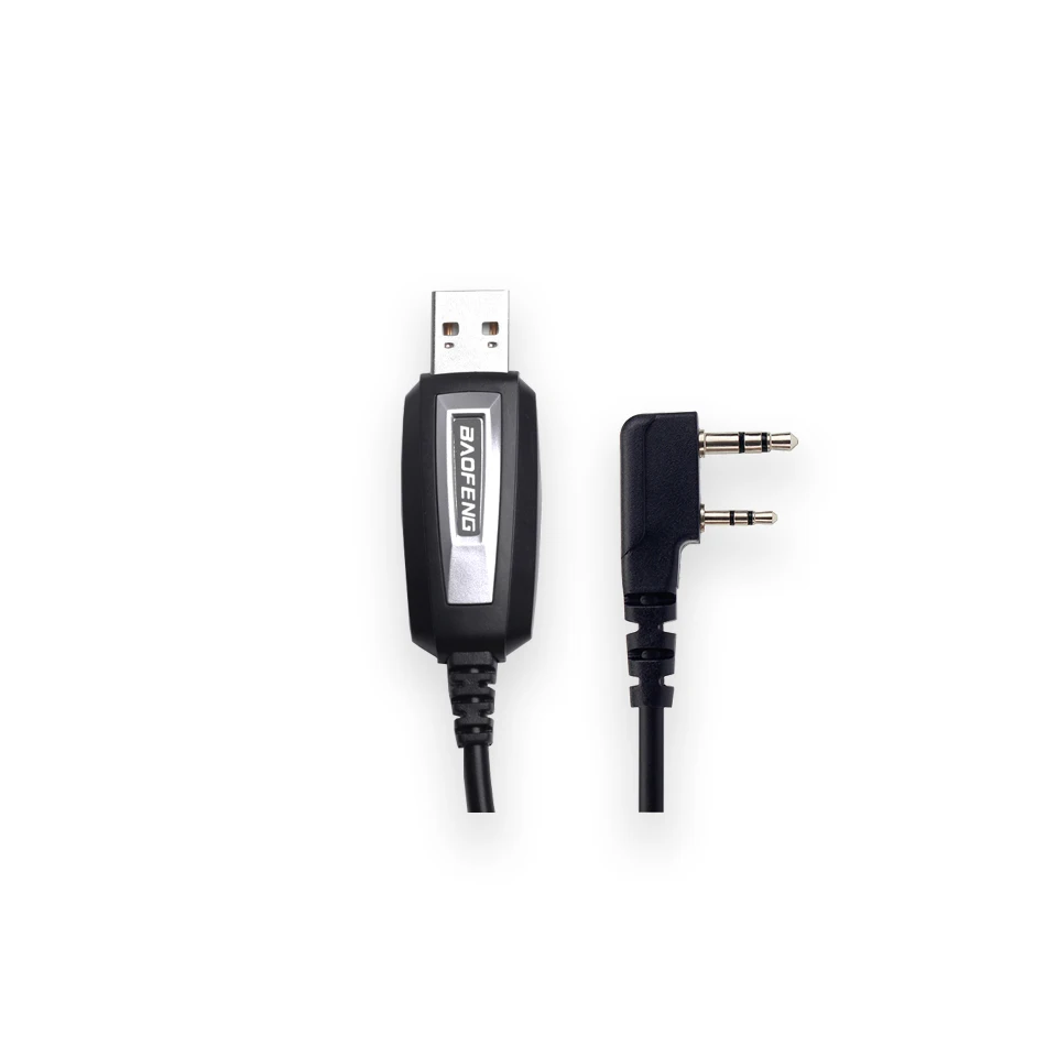 Cable de programación USB de dos pines para walkie-talkie, compatible con Kenwood TYT Baofeng, UV-5R, UV-82, 888S, F8, TK3107, 2207, 2307, Win XP 7/8