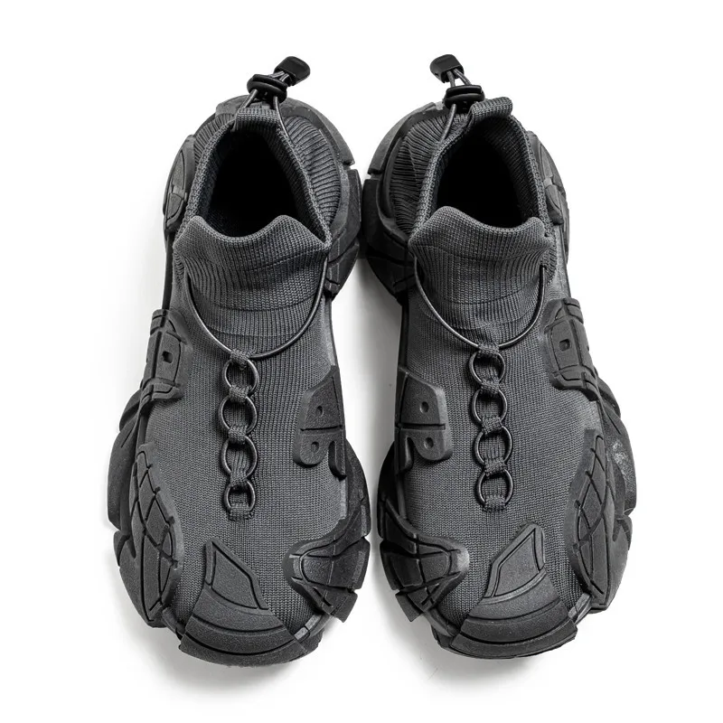 

Summer Autumn Men Travel Shoes Korean Version of Men's Sneaker Breathable and Comfortable Mesh Shoes Sock Shoes with Flip-flops