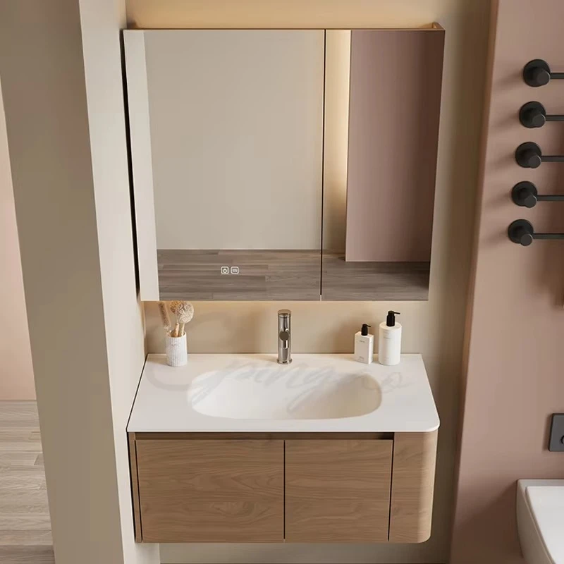 Solid Surface Flat Back Square Under Counter Ceramic Wash Basin Recessed Bathroom Cabinet Vanity Sink
