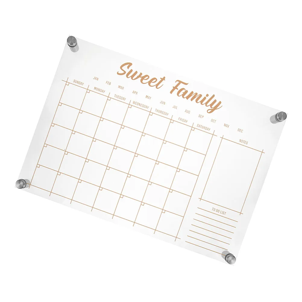

Acrylic Weekly Planner Transparent Writing Board Dry Erase Large Size Memo Office Supplies Hanging Letter Board School Supply
