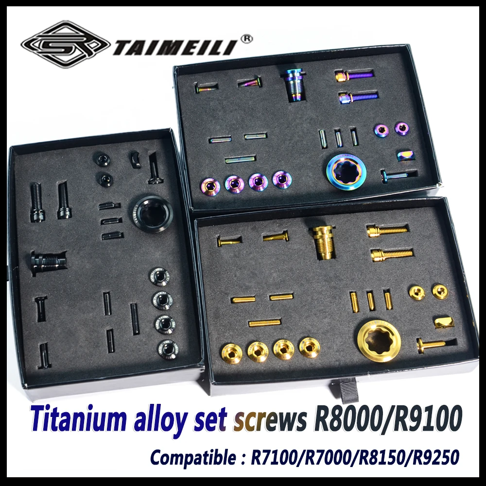 TAIMEILI Titanium alloy screw bicycle transmission R8000/9100/8150/9250 kit upgrade set screws