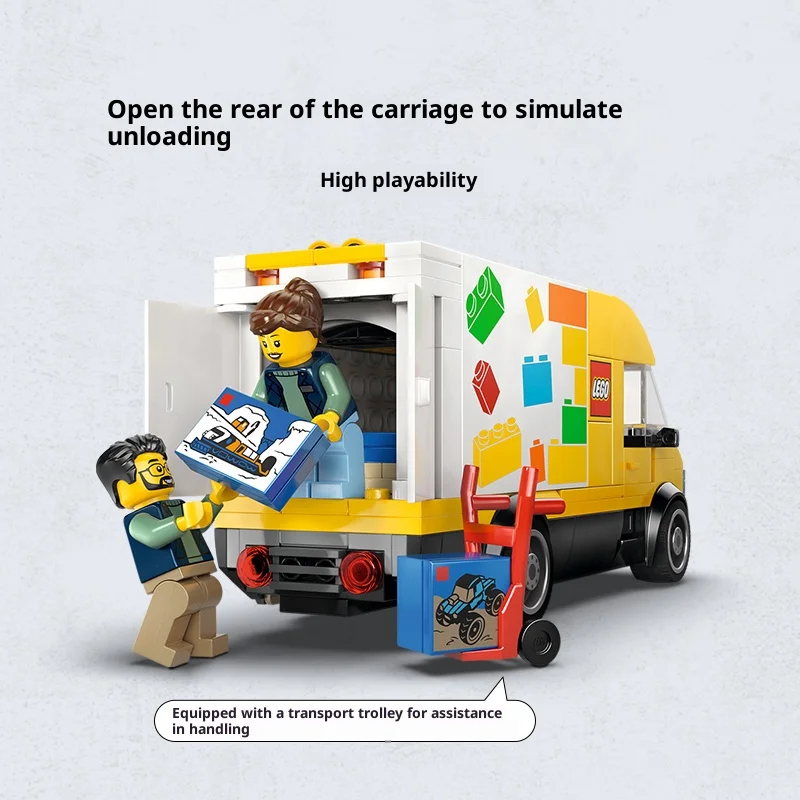 Lego City Serie 60500 Lego ®   Furgoneta de transporte, niños y niñas, juguetes de bloques de construcción para niños, regalos