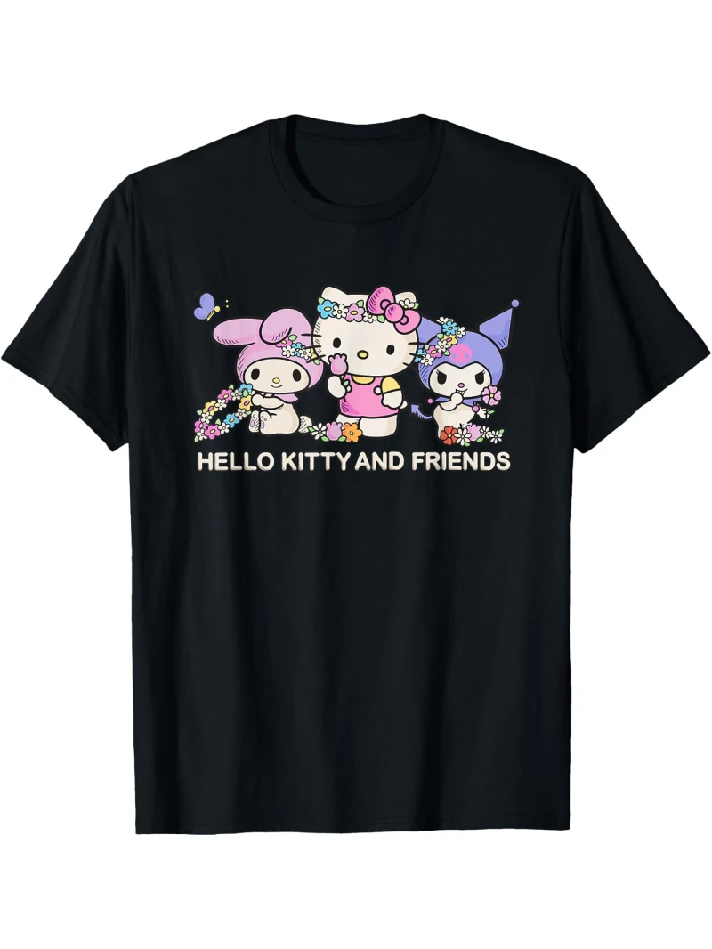 

Hello Kitty Themed Sanrio T-shirt, Spring Clothing, Cute Design, Playful Style, Breathable Material, Lightweight T-shirt