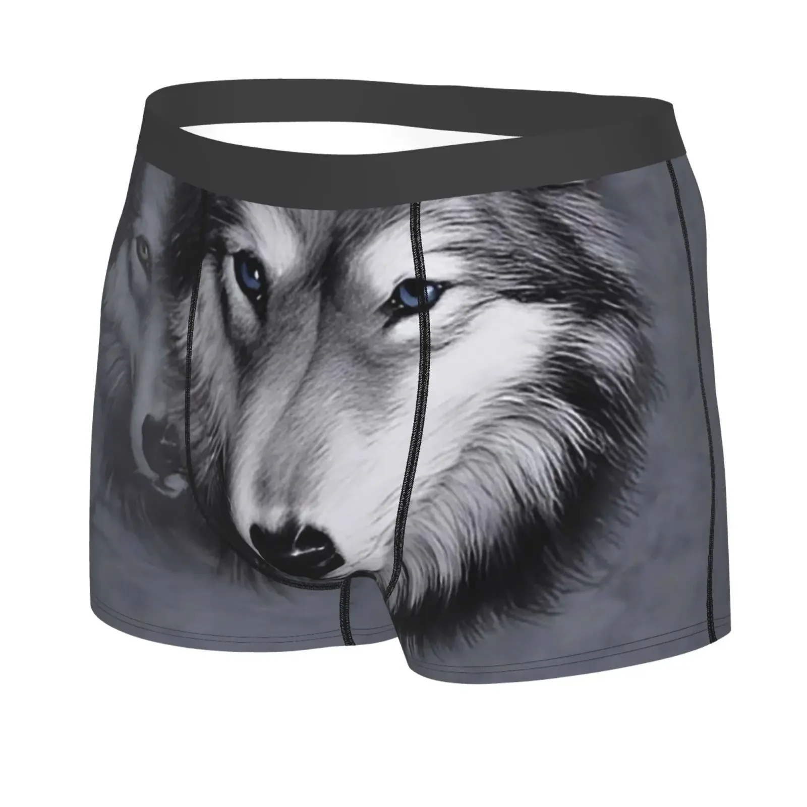 Animal Series Wolf Print Men's Underwear Healthy Soft Comfortable High-Quality Men's Briefs Stylish Trendy Casual Sports Panties
