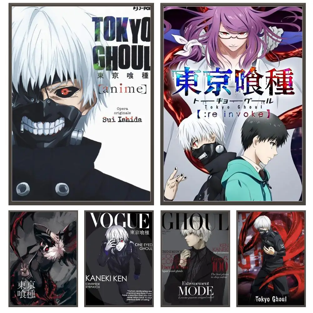Anime T-Tokyo Ghoul Poster Versatile HD Waterproof Wall Art Self-Adhesive Decor for Any Space Ideal Gift