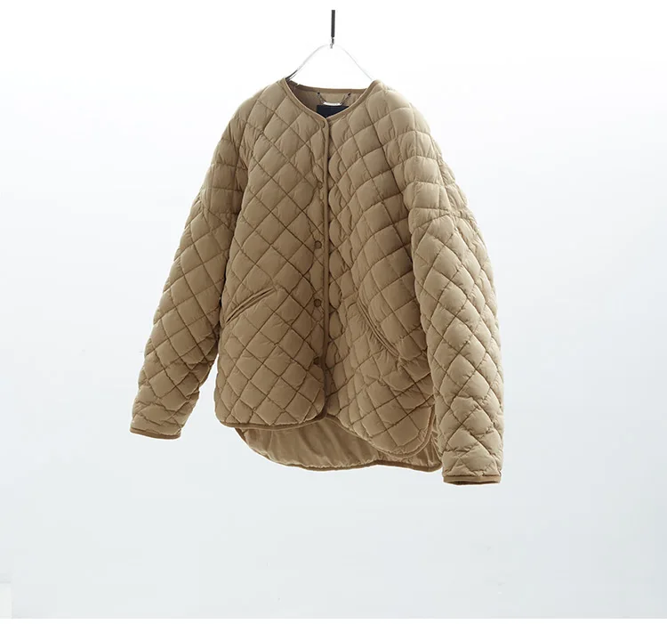 Large-Scale Turtle Back Style 90% White Duck down Lightweight Classic Quilted Pattern down Jacket 2025 Autumn Winter New Top