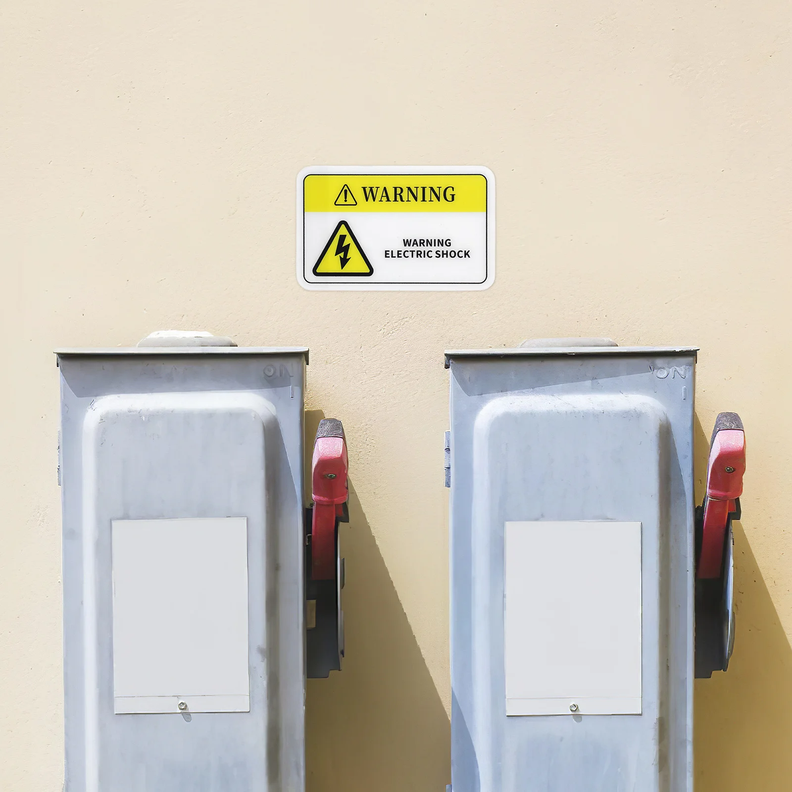 10pcs Pvc Warning Stickers Safety Signs Adhesive Danger Labels For Mechanical Equipment Factories Warehouses Construction