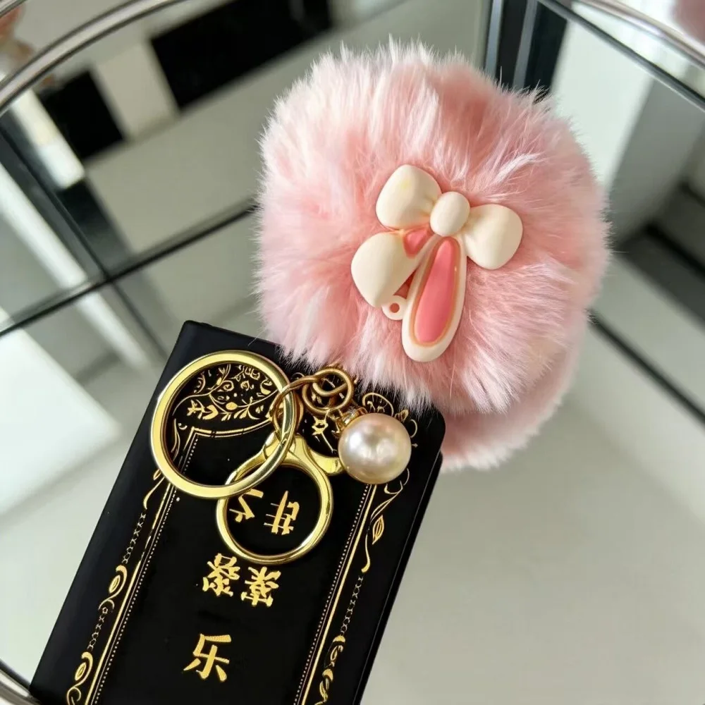 

New Cute Little Rabbit Car Keychain Pendant Plush Doll Bag Pendant Arrivals Customization Key Ring Widget Wistiti Toy Figurine