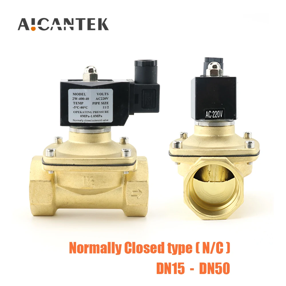 Vanne à bille électrique 1/2 "3/4" 1 "2" DN15 DN20 DN25 DN32 DN50, électrovanne 12V 24V 220V 110V normalement fermée pour l'eau, l'huile et l'air