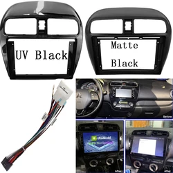 For MITSUBISHI Attrage Mirage Spacestar 2012-2018 Double Din Car DVD Frame wire Install Panel Dash Mount Installation Car Fascia