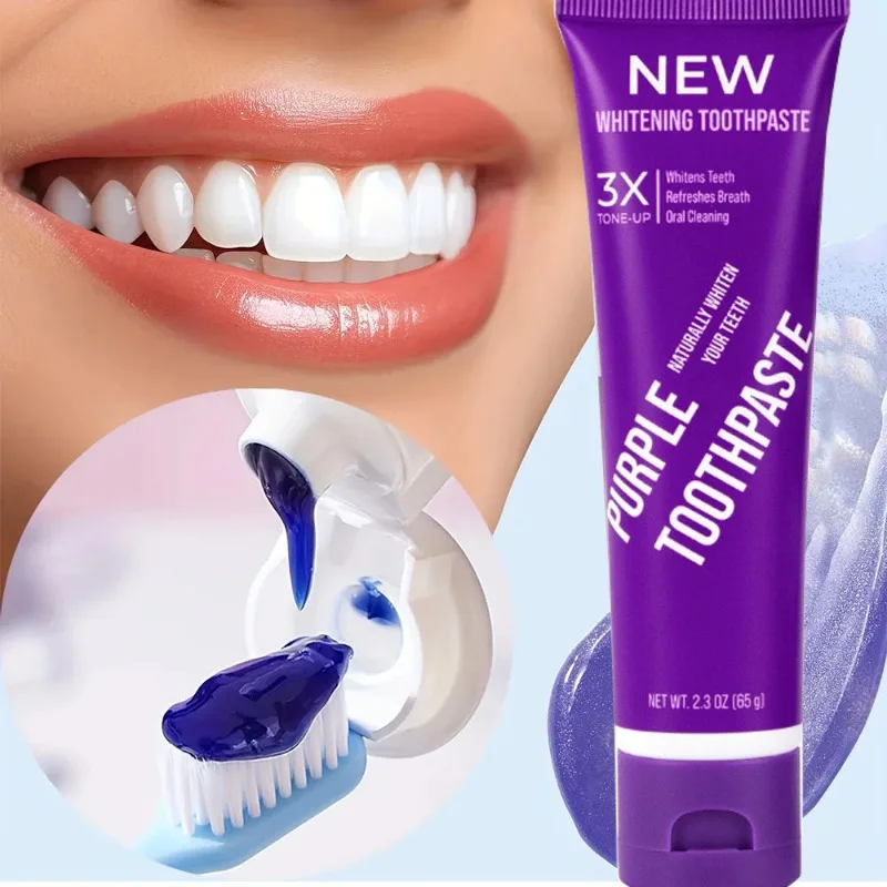 Purple Toothpaste, Deep Cleaning, Make Teeth More Shiny, Fresh Breath, Suitable for Home Use Teeth Whitening Kit