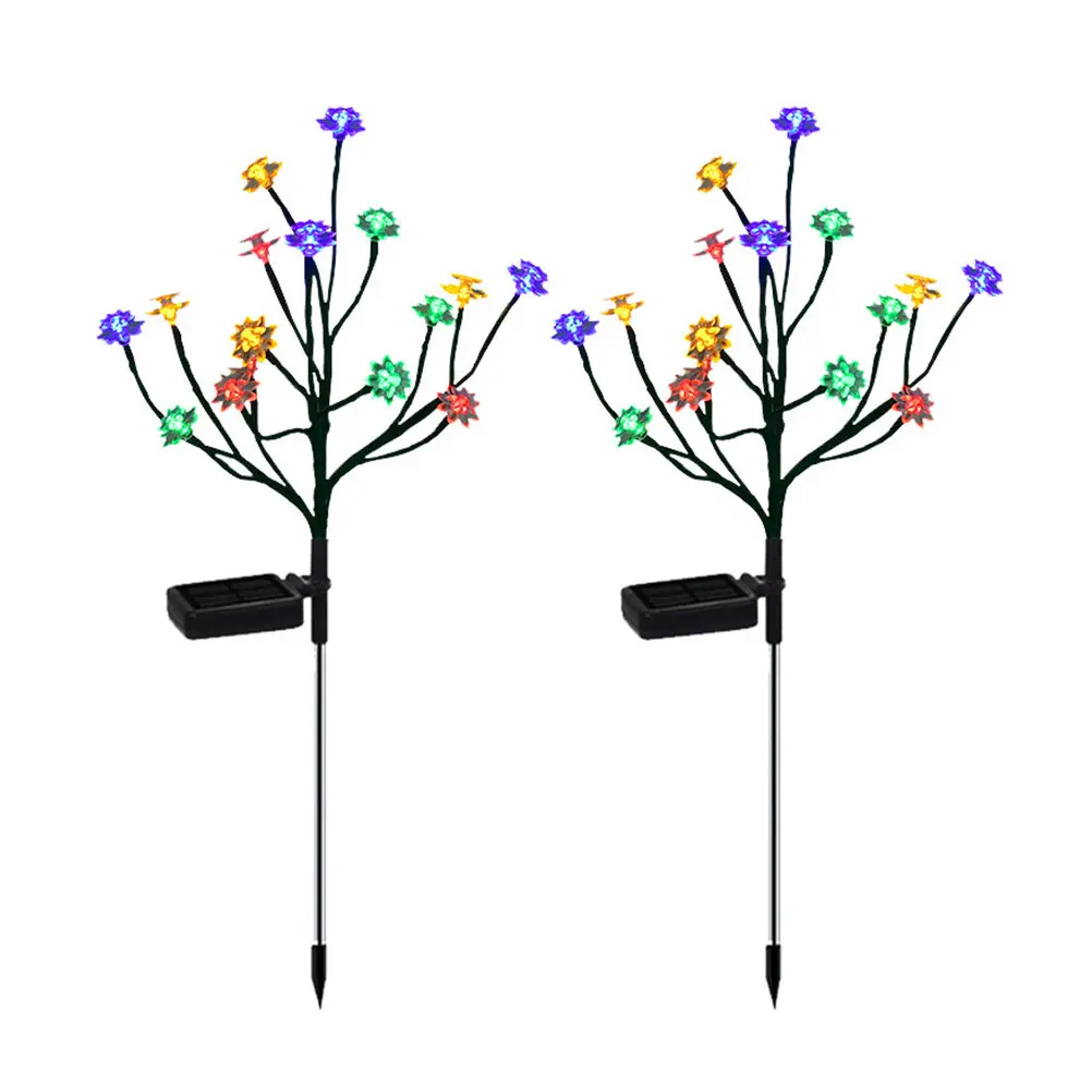 2 lampes solaires d'éclairage paysager étanches IP65, lampes décoratives de jardin à LED haute luminosité, lampes solaires d'extérieur pour allées