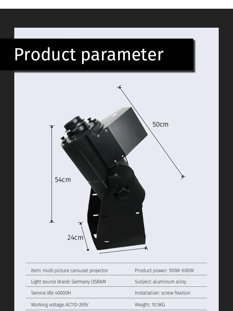 TNT 100W 150W 200W 300W 400W 600W 4 Pictures Switches Advertising Logo Outdoor Projector Lights