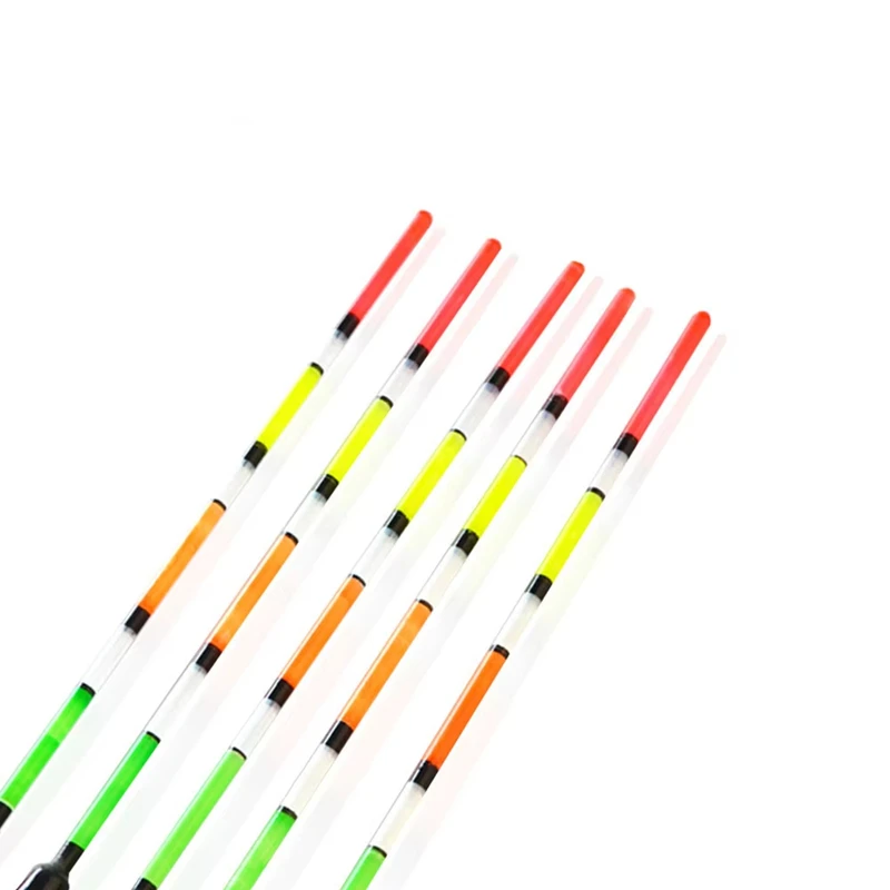 Each Set Contains 5 Pieces Multi-Color Fishing Float Basswood High Buoyancy Thick Tip High Visibility And With A Copper Head