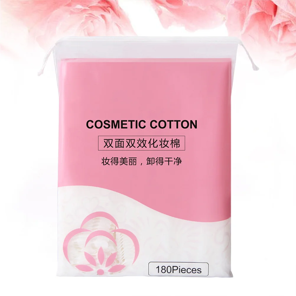 180Pcs Thick Cotton Pads Makeup Remover Facial Puff Disposable Cleansing Wipes Practical Makeup Remover Cotton