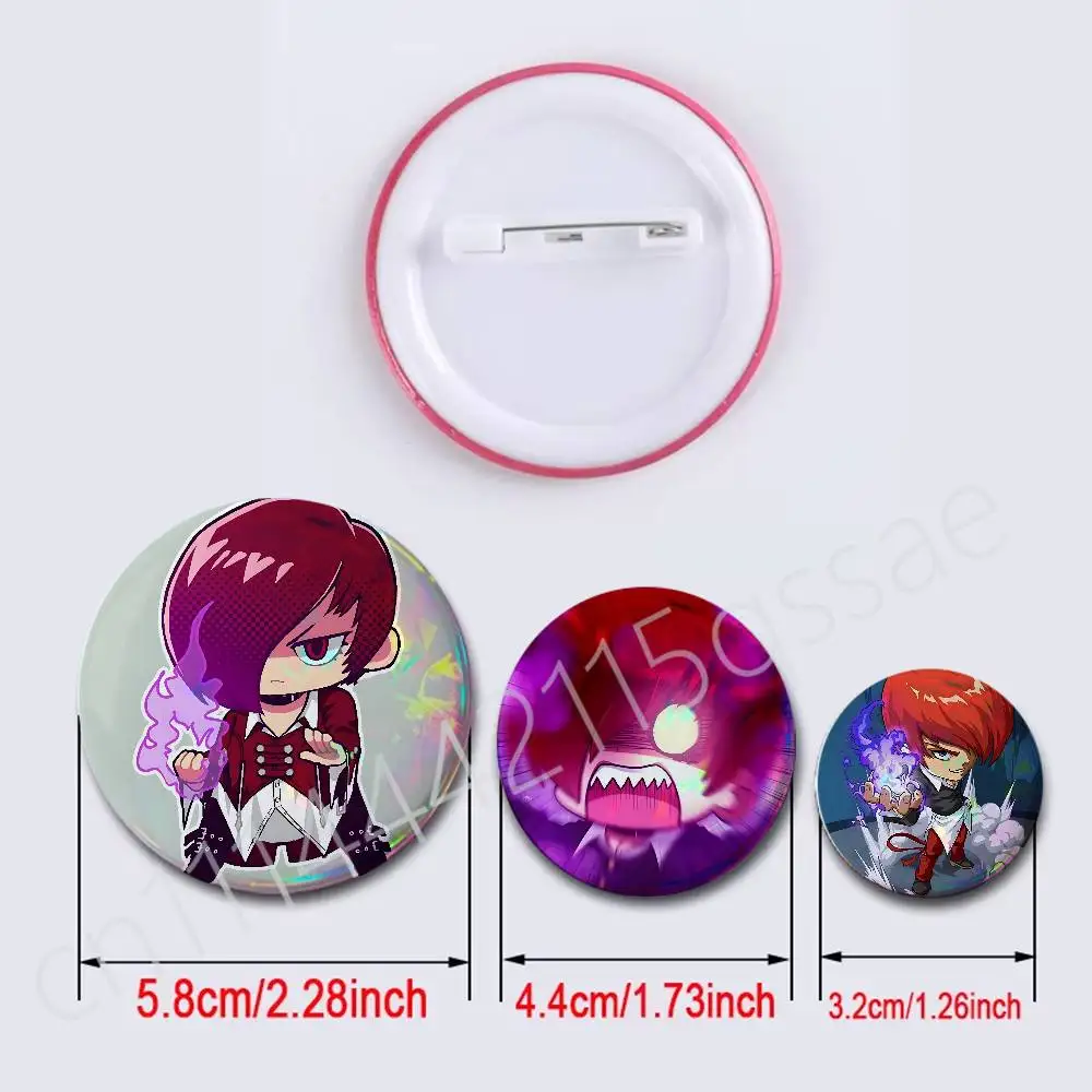 I-Iori Yagami KOF K-King of Fighters Badges Button Round Creative Pin Brooch Badge Bag Accessories Fans Collect Friends Gifts
