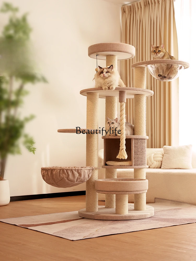 

Cat Climbing Frame Solid Wood Integrated Dedicated Large Cat Maine Home