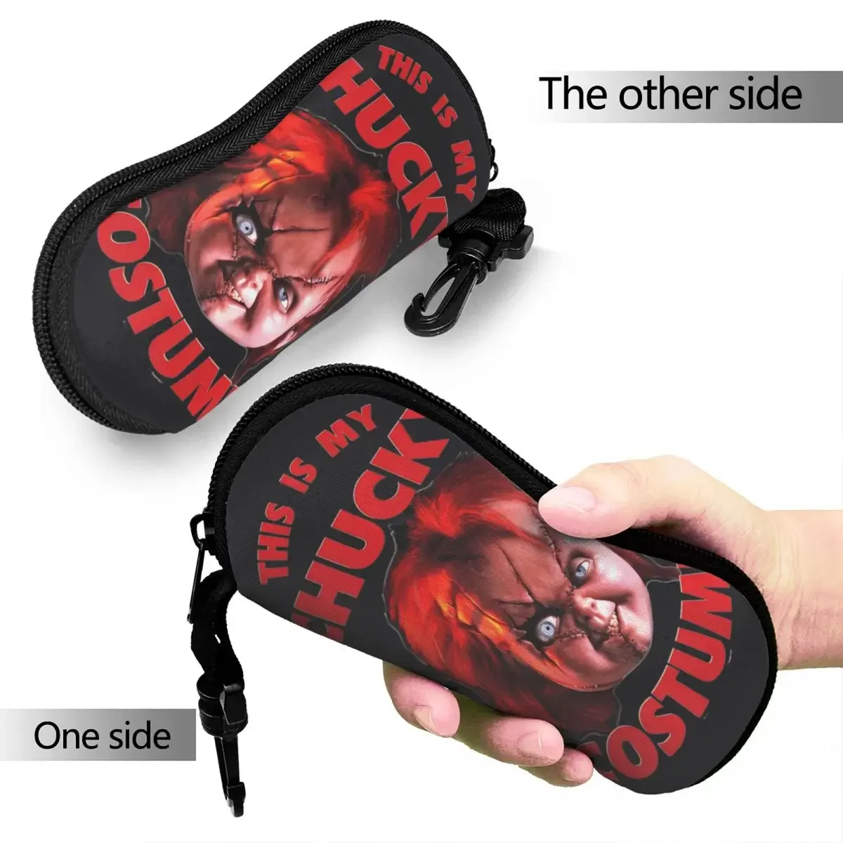 Childs Horror Childs Slasher Film Glasses Case Printing Box Halloween Eyewear Box Anti-Pressure Eyewear Container