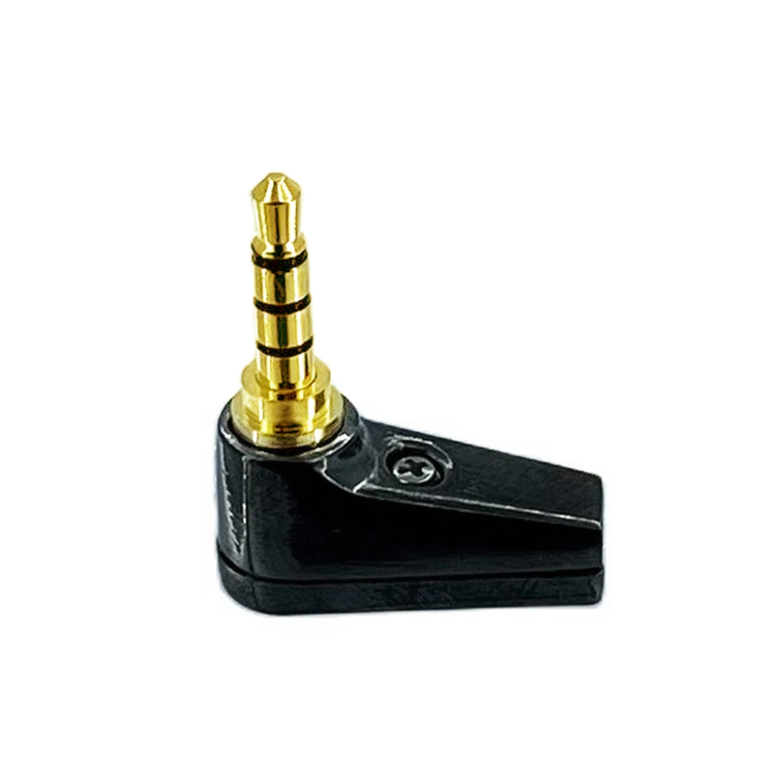 

3.5mm Right Angle L Type Connector 4-section Stereo Headphone Plug Goldplated